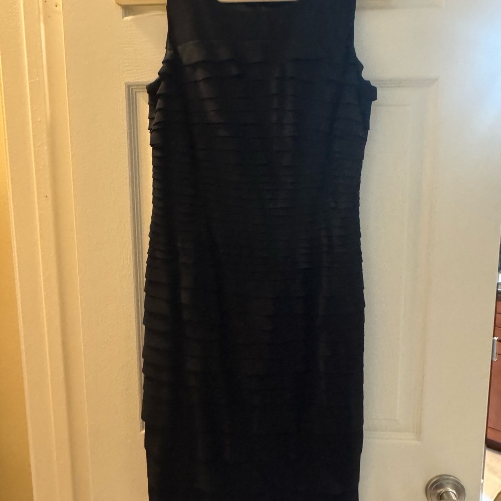 White House Black Market Black Layered Mini Dress